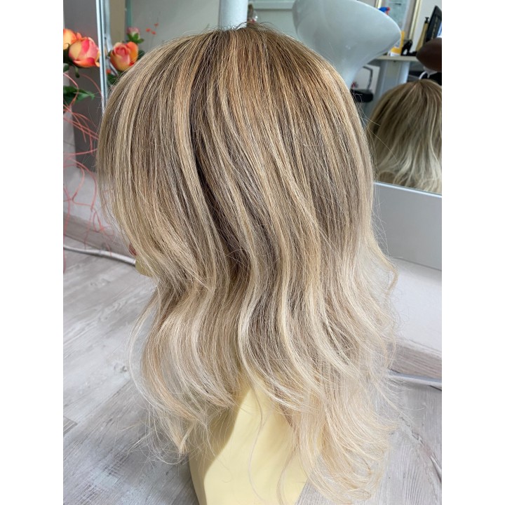 Parrucca capelli veri Remy Europei Colore biondo freddo