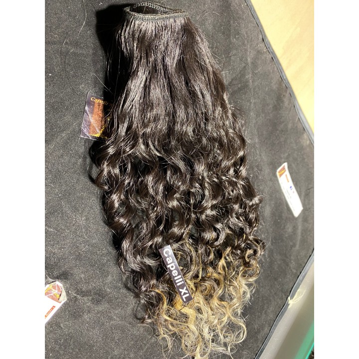 Capelli veri remy cuciti balayage sfumati capelli ricci Brasiliani
