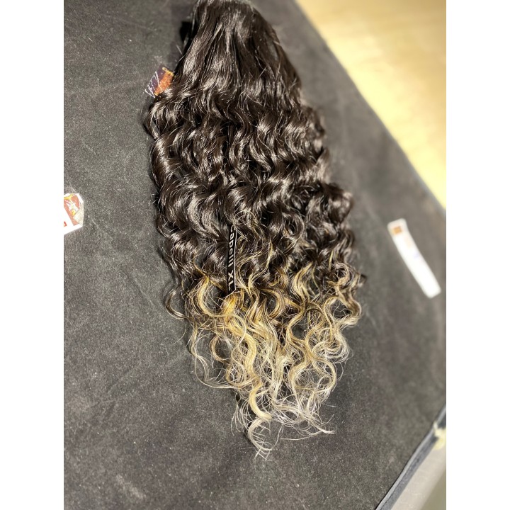 Capelli veri remy cuciti balayage sfumati capelli ricci Brasiliani