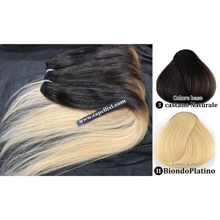 Capelli veri remy cuciti balayage sfumati capelli Indiani Balayage