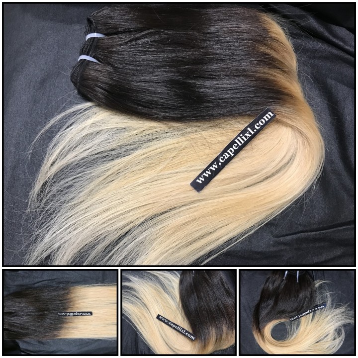 Capelli veri remy cuciti balayage sfumati capelli Indiani Balayage