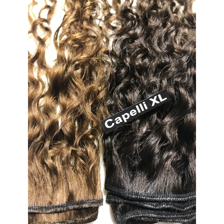 Tessitura Matassa di Capelli veri remy Ricci Brasiliani per extension lunghi 75cm