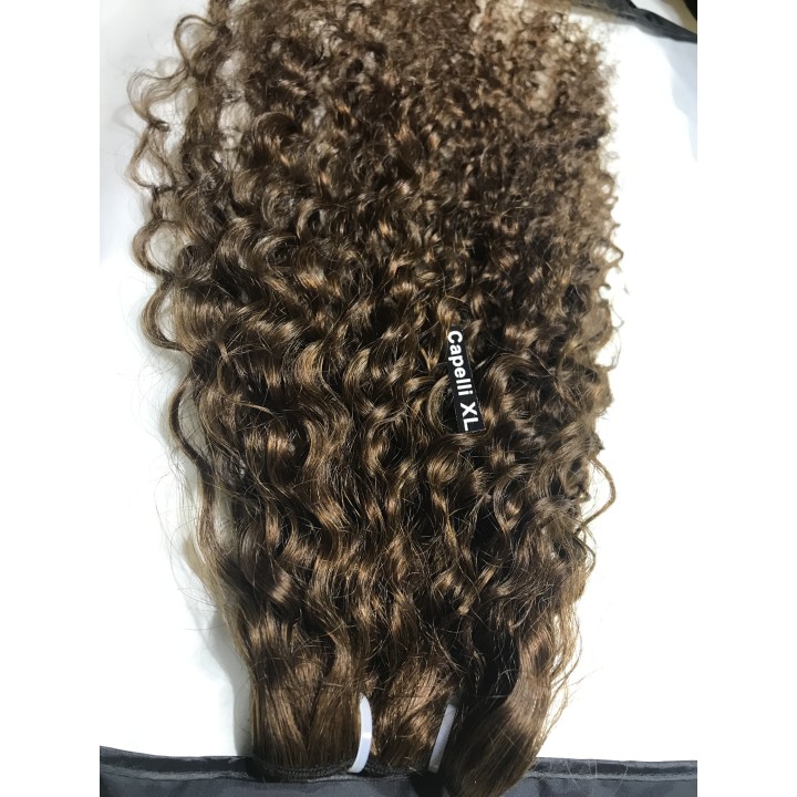 Tessitura Matassa di Capelli veri remy Ricci Brasiliani per extension lunghi 75cm