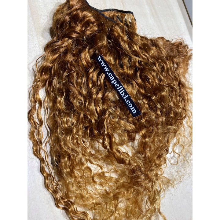 Capelli veri remy Ricci Colore Biondo dorato capelli Brasiliani