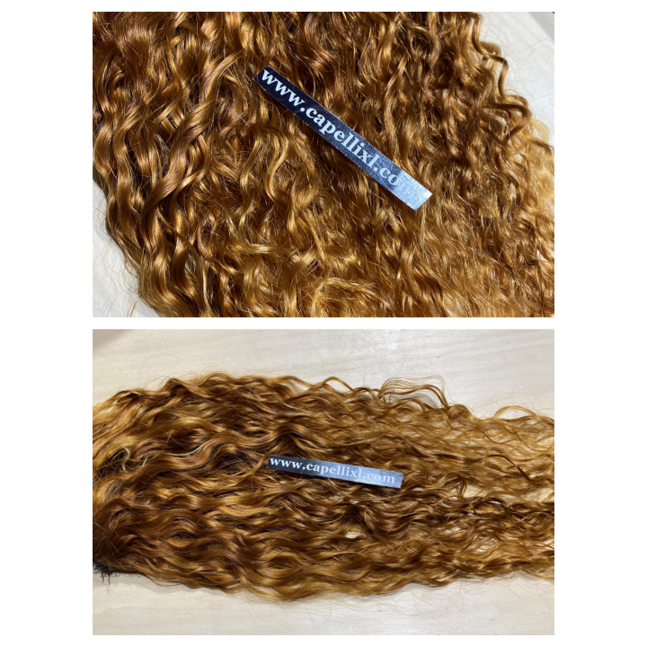 Capelli veri remy Ricci Colore Biondo dorato capelli Brasiliani