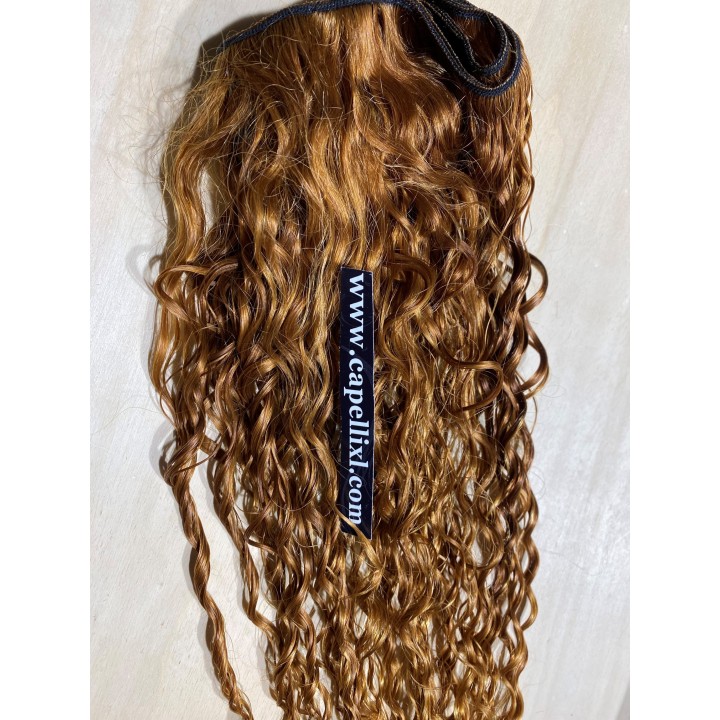 Capelli veri remy Ricci Colore Biondo dorato capelli Brasiliani
