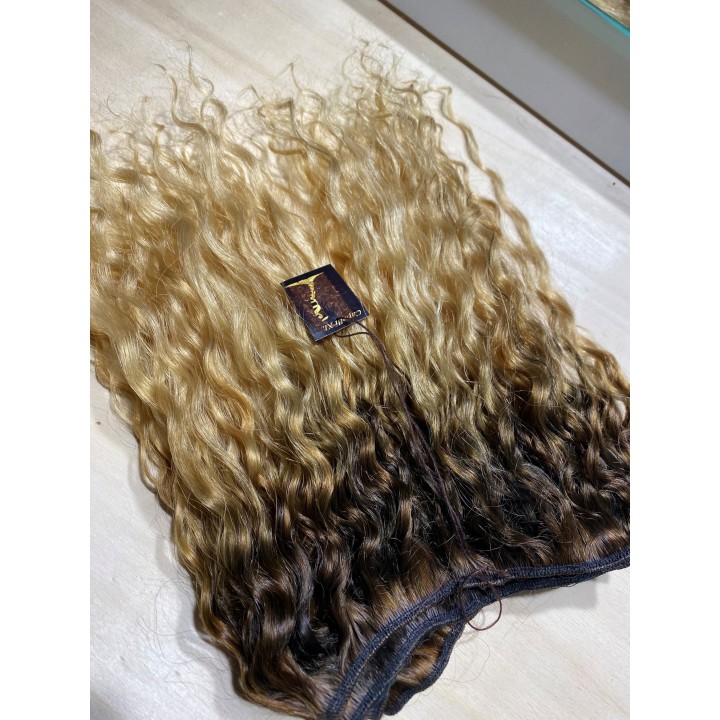 Capelli veri remy Ricci Colore Biondo dorato capelli Brasiliani
