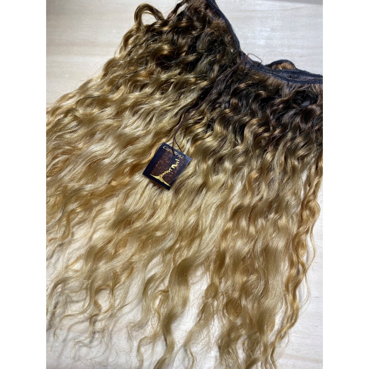Capelli veri remy Ricci Colore Biondo dorato capelli Brasiliani