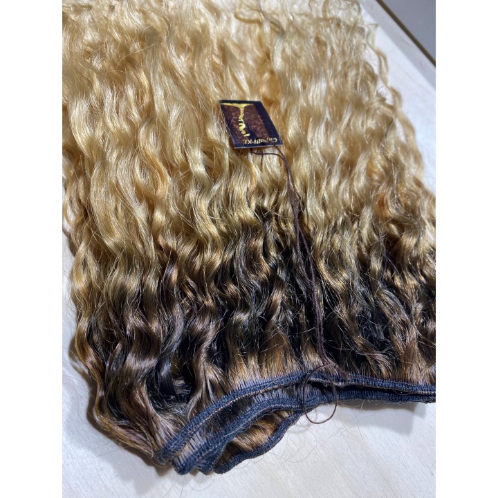 Capelli veri remy Ricci Colore Biondo dorato capelli Brasiliani