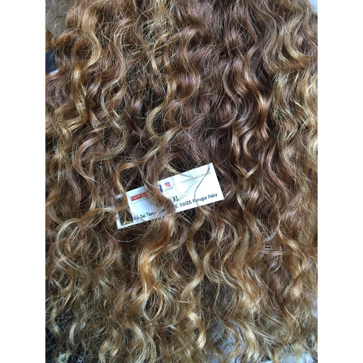 Capelli veri remy Ricci Colore Biondo dorato capelli Brasiliani
