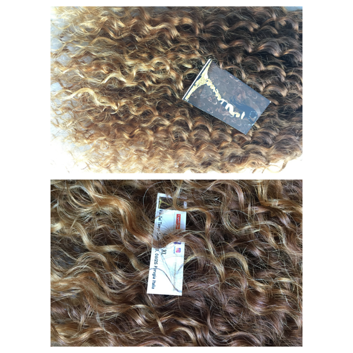 Capelli veri remy Ricci Colore Biondo dorato capelli Brasiliani
