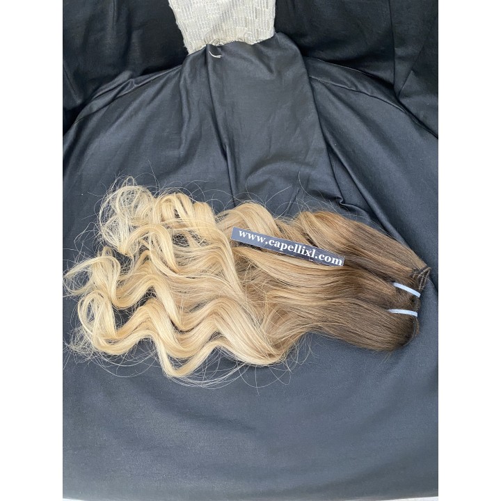 Capelli veri remy cuciti balayage sfumati capelli Indiani Balayage