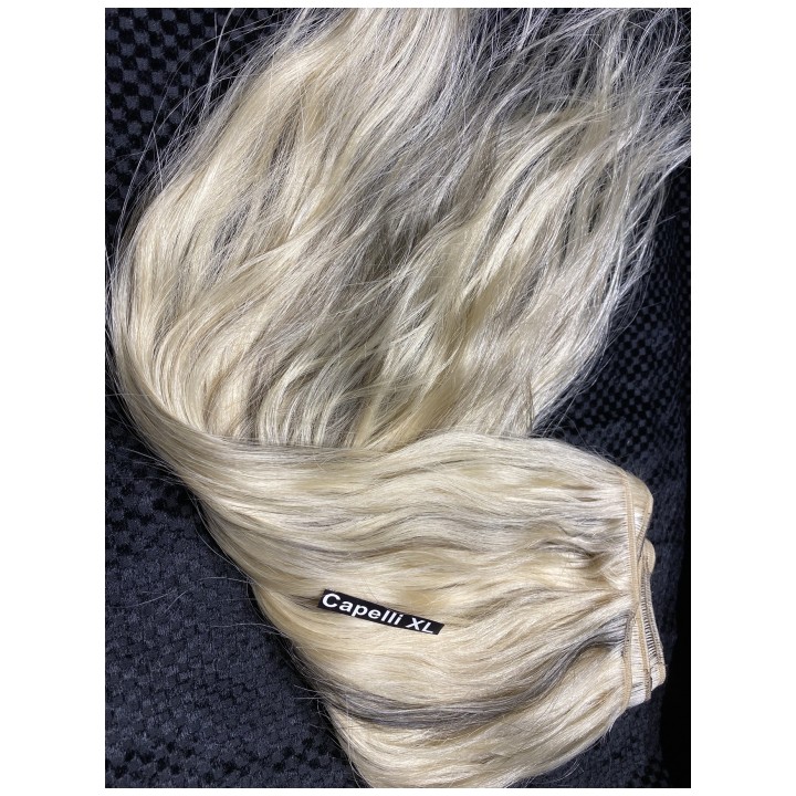 Capelli veri Remy Europei biondo platino tessitura per extension