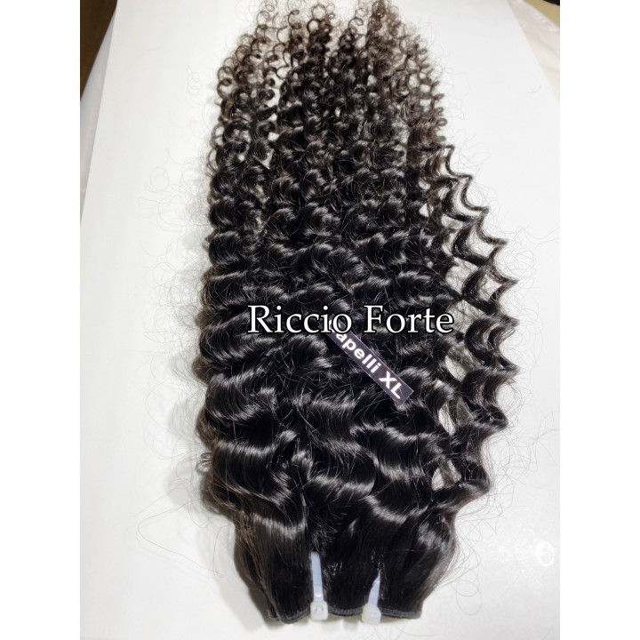 Capelli veri per allungamento cuciti, Tessitura xl Capelli ricci