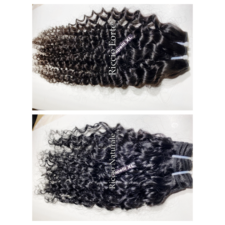 Tessitura Matassa di Capelli veri remy Ricci Brasiliani per extension lunghi 75cm