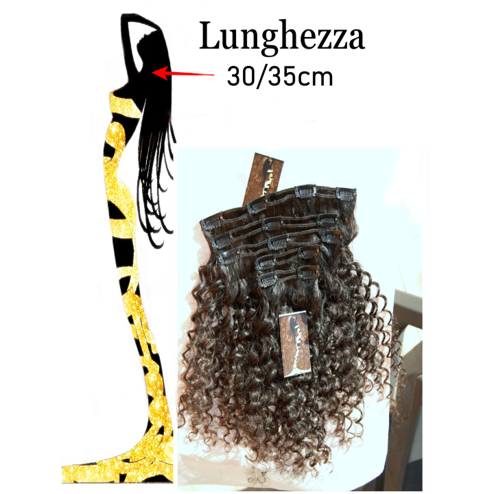 Extension Clip Ricce Capelli Remy Brasiliani 30/35 cm