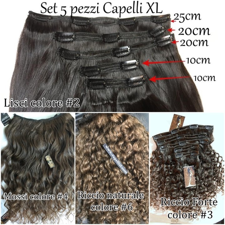 Extension Capelli veri remy Extension XL con clip soluzione più fasce