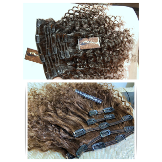 Extension Clip Ricce Capelli Veri Remy Brasiliani 85 cm