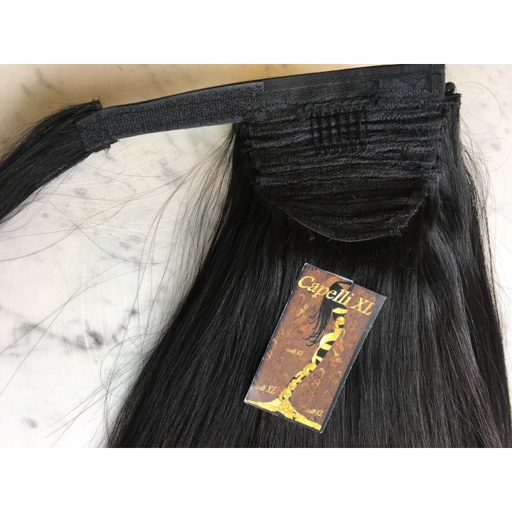 Coda di cavallo, Ponytail capelli veri remy  Mossi colore naturale
