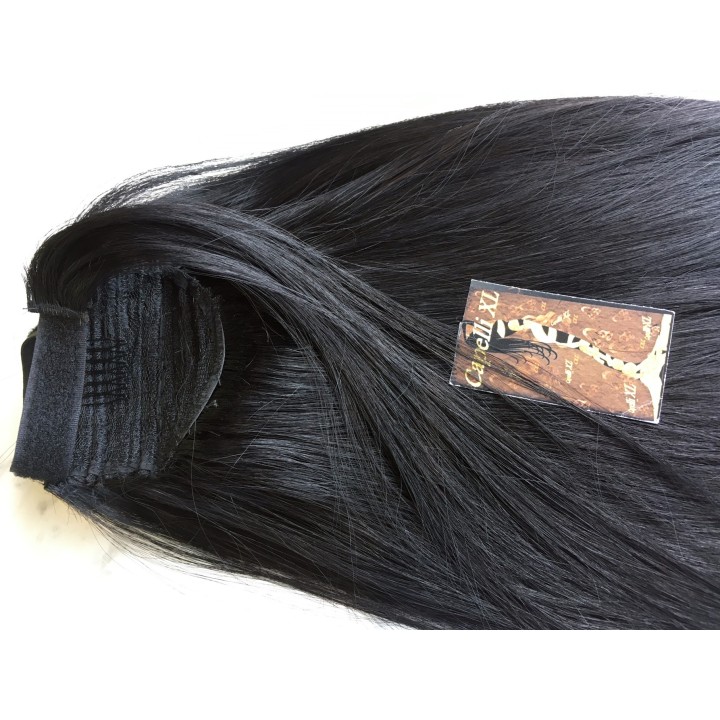Coda di cavallo, Ponytail capelli veri remy  Mossi colore naturale