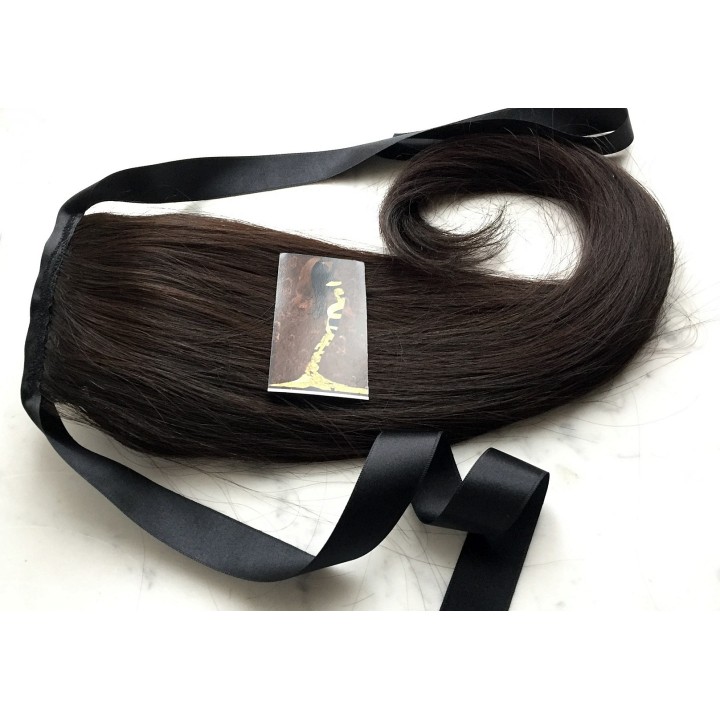 Coda di cavallo, Ponytail capelli veri remy  Mossi colore naturale