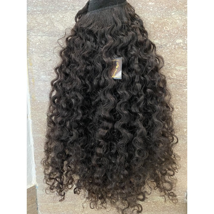 Coda di cavallo, Ponytail capelli veri remy  Ricci colore naturale