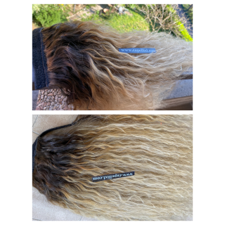 Coda di cavallo, Ponytail capelli veri remy sfumato Capelli ricci