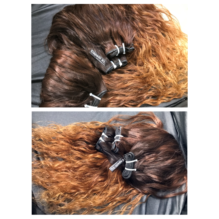 Matassa di Capelli veri remy  balayage sfumati capelli Brasiliani