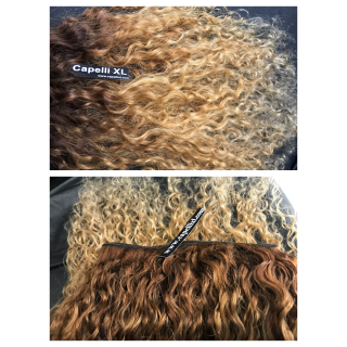 Capelli veri remy cuciti balayage sfumati capelli Brasiliani Balayage