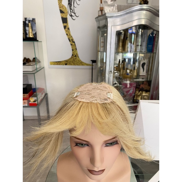 Toupet XL da donna con clip capelli veri remy  Europei calotta di 10cm