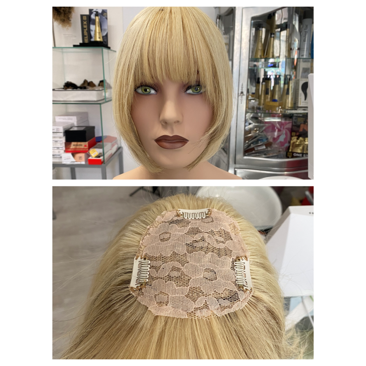 Toupet XL da donna con clip capelli veri remy  Europei calotta di 10cm