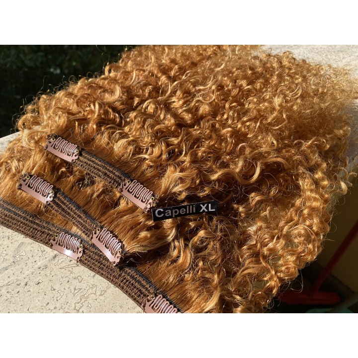 Extension clip Capelli veri Remy Brasiliani Riccio forte Biondo Ramato
