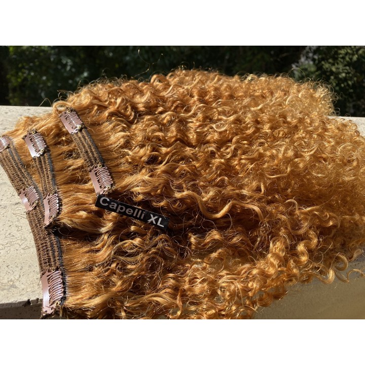 Extension clip Capelli veri Remy Brasiliani Riccio forte Biondo Ramato