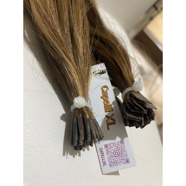 Ciocche XL capelli veri remy, Biondo 7 con riflessi biondo 9 Microring