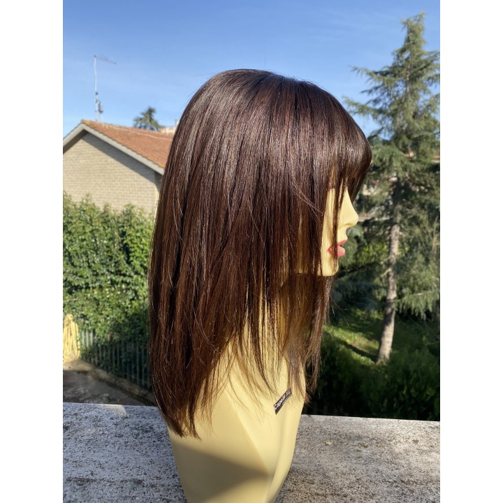Parrucca di capelli veri Remy lisci Mossi o Ricci capelli brasiliani