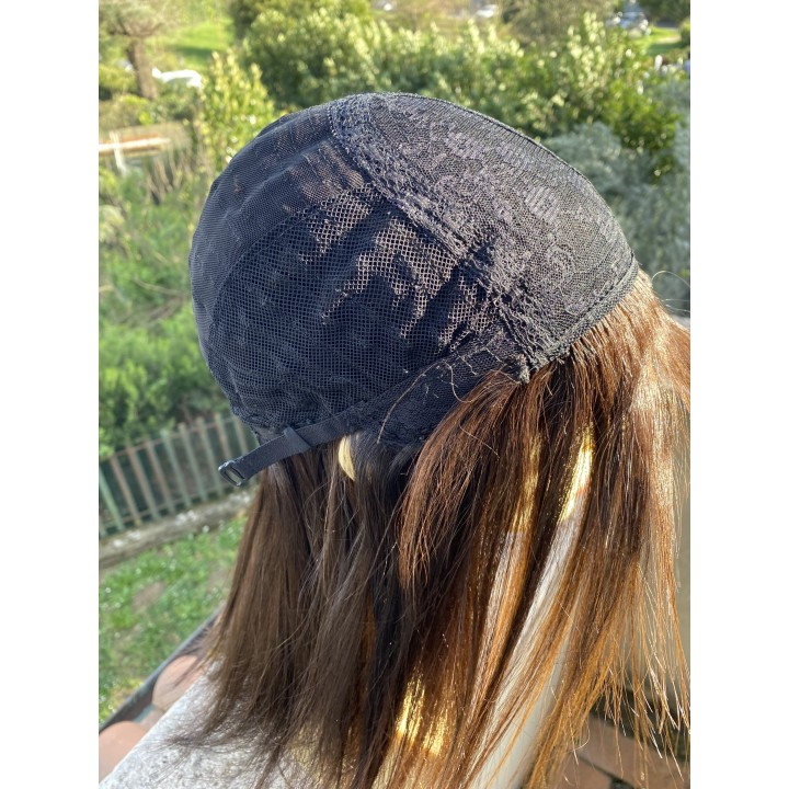 Parrucca di capelli veri Remy lisci Mossi o Ricci capelli brasiliani