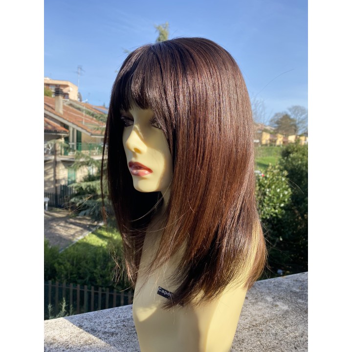 Parrucca di capelli veri Remy lisci Mossi o Ricci capelli brasiliani