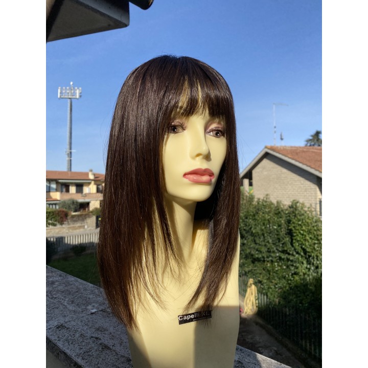 Parrucca di capelli veri Remy lisci Mossi o Ricci capelli brasiliani