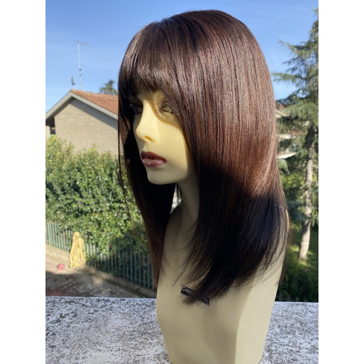 Parrucca di capelli veri Remy lisci Mossi o Ricci capelli brasiliani