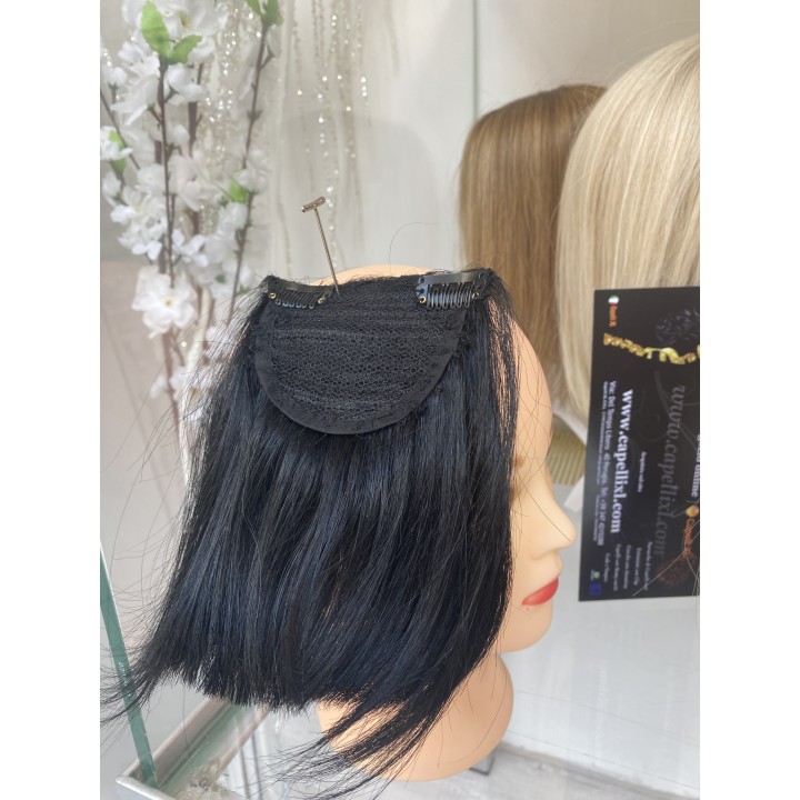 Frangetta molto folta con clip capelli umani