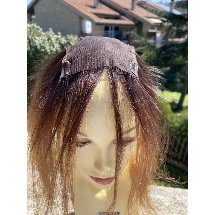 Toupet, Chiusura con clip Capelli veri remy Top closure Colore sfumato