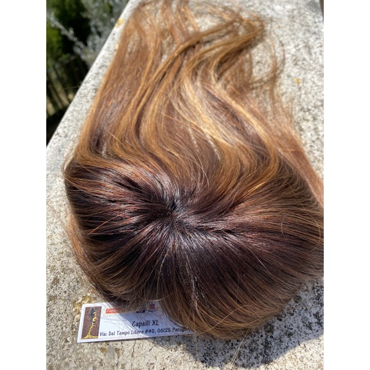 Toupet, Chiusura con clip Capelli veri remy Top closure Colore sfumato