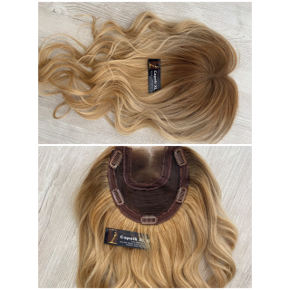 Toupet biondo infoltimento con clip capelli veri remy capelli europei