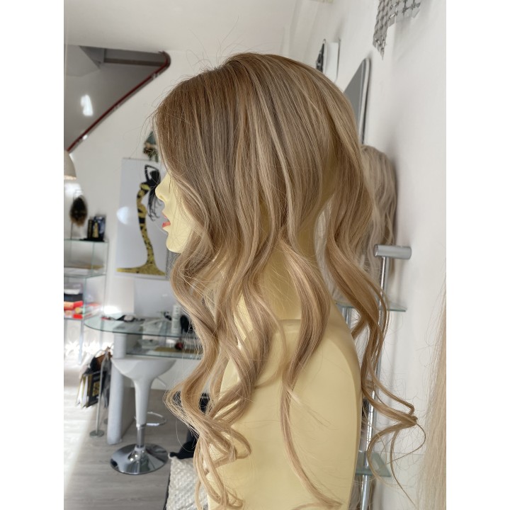 Toupet biondo infoltimento con clip capelli veri remy capelli europei