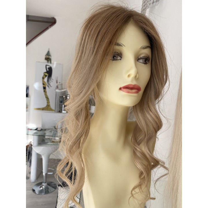 Toupet biondo infoltimento con clip capelli veri remy capelli europei