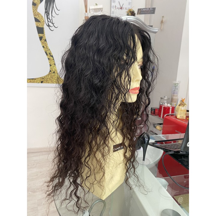Parrucca riccia di capelli veri Remy Parrucca su misura Varie lunghezze