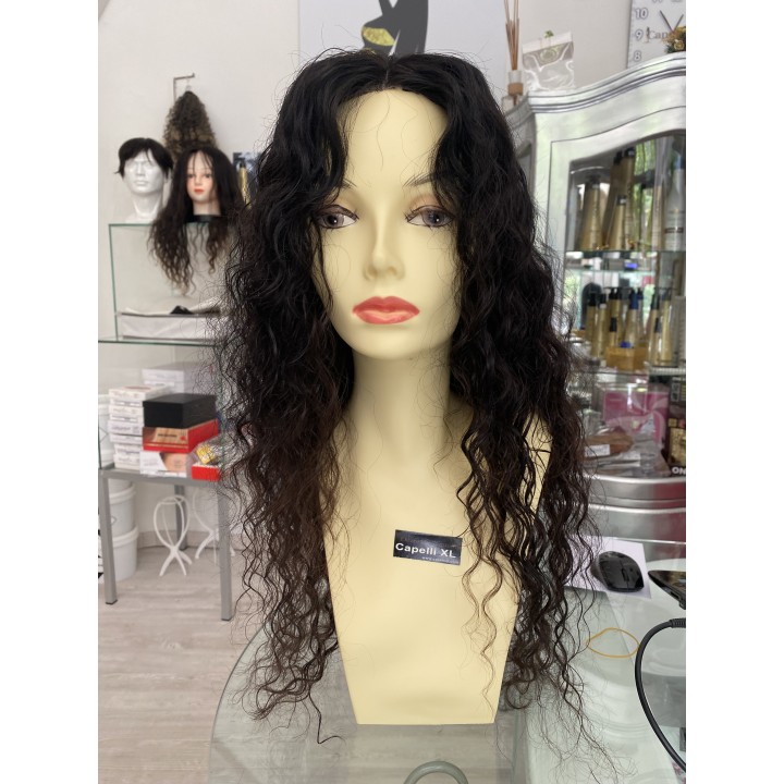 Parrucca riccia di capelli veri Remy Parrucca su misura Varie lunghezze