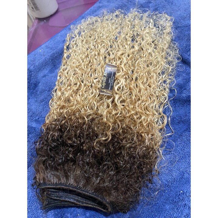Extension clip Capelli veri Remy Brasiliani Riccissimi Biondo balayage