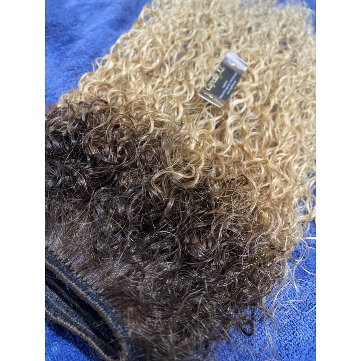 Extension clip Capelli veri Remy Brasiliani Riccissimi Biondo balayage