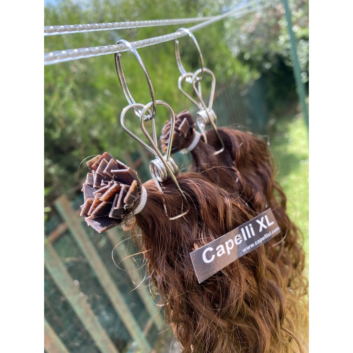Ciocche XL Ricci capelli veri remy Colore Biondo dorato con base scura
